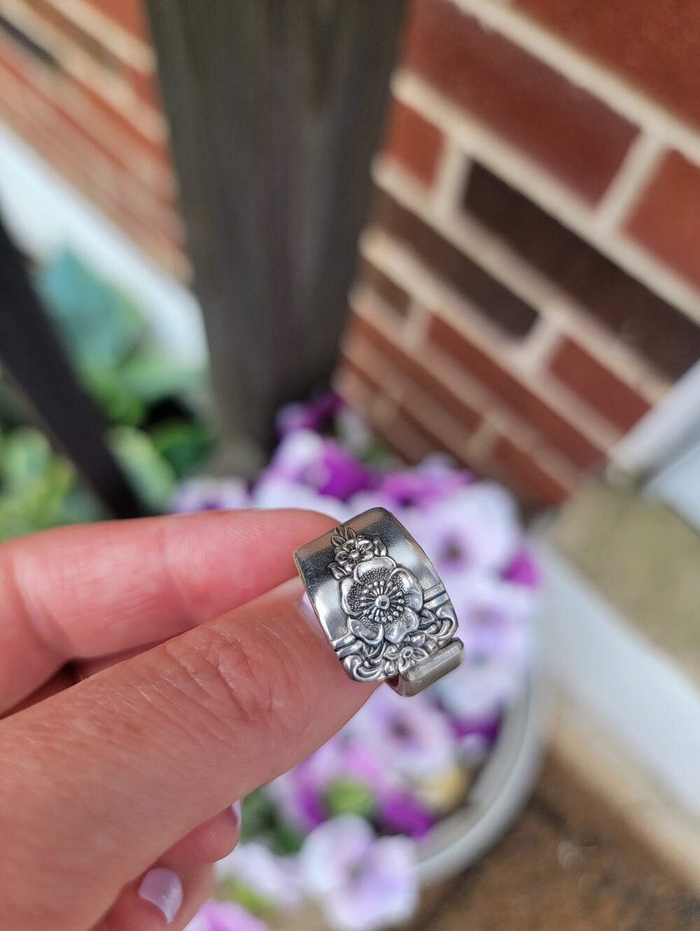 Handmade Flower Spoon Ring 8